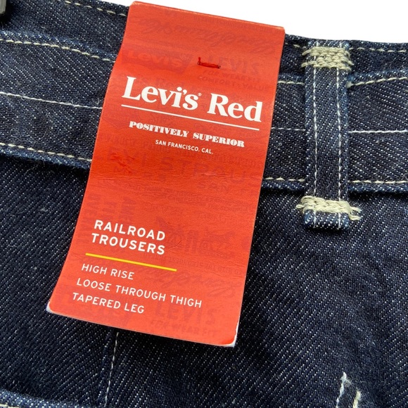 Levi's Red Label Railroad Trouser OX Rinse Dark Denim Jeans Size 25 NEW - Picture 10 of 12